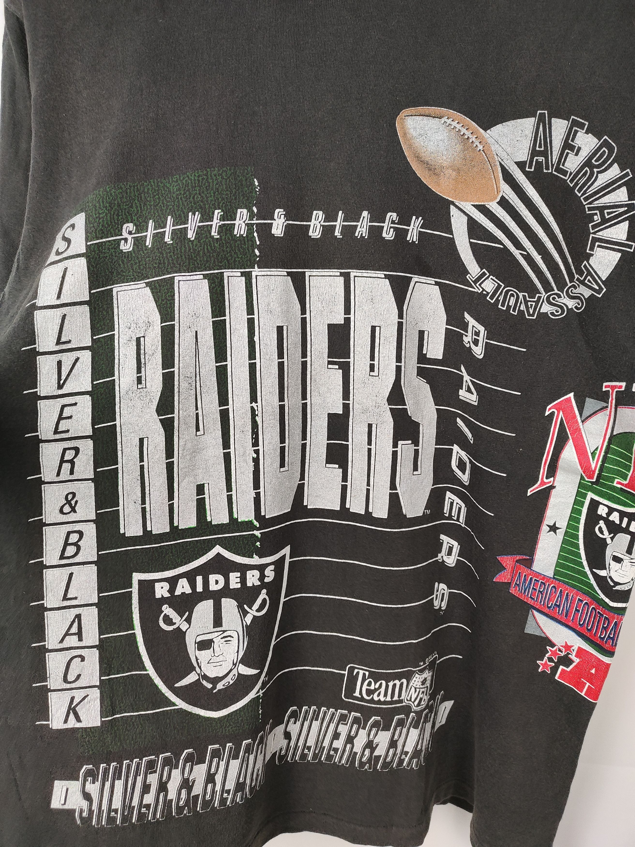NFL × Salem Sportswear × Vintage Vintage 90s NFL Oakland Raiders Salem Sportwear Shirt Size US M / EU 48-50 / 2 - 3 Thumbnail