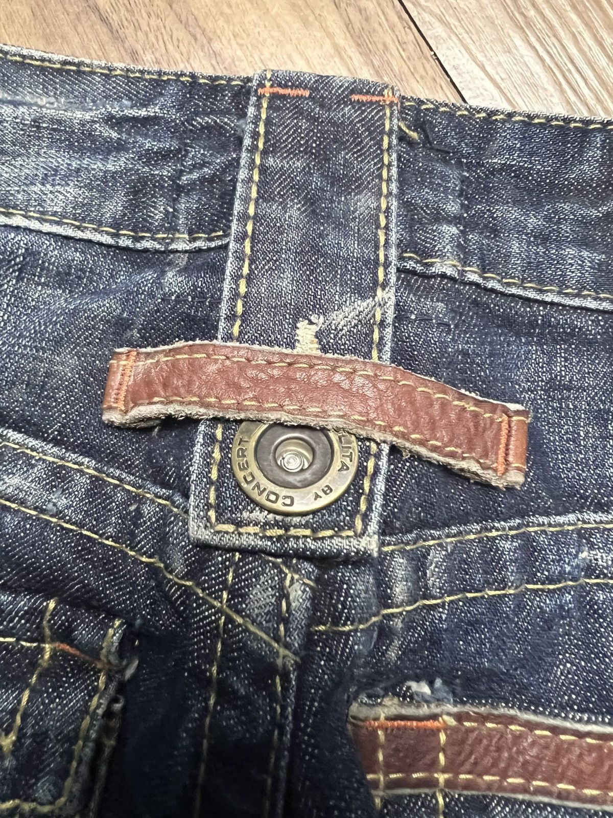 If Six Was Nine Lolita Jeans Y2K Vintage Distressed Bootcut Denim Pants (41) Size 26" / US 2 / IT 38 - 19 Thumbnail