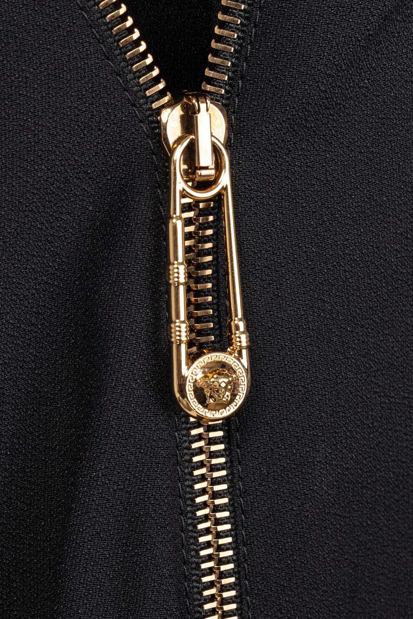 Versace Versace PF20 Black Envers Satin Safety-Pin Short Dress Size XS / US 0-2 / IT 36-38 - 6 Thumbnail