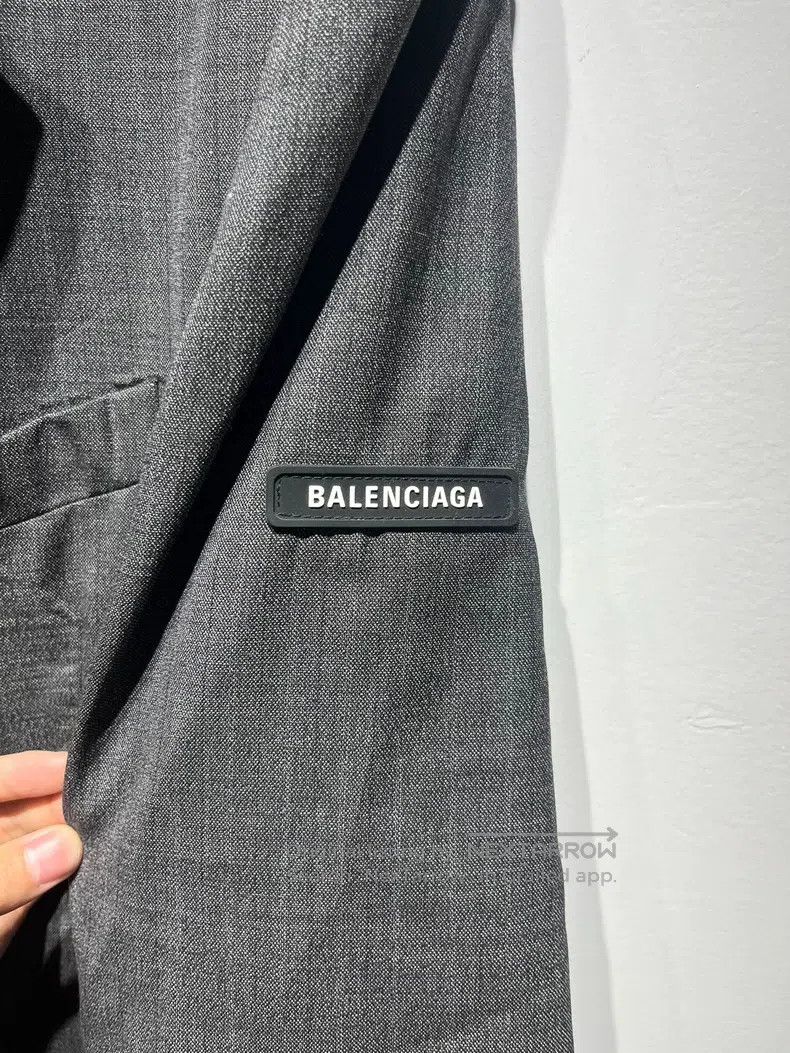 Balenciaga Balenciaga Sleeve Label Deep Grey Jacket Size US S / EU 44-46 / 1 - 3 Thumbnail