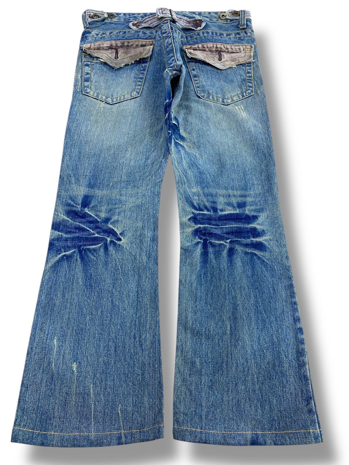 Japanese Brand Japanese Brand Acid Wash Distressed Straight Cut Leg Size US 33 - 3 Thumbnail