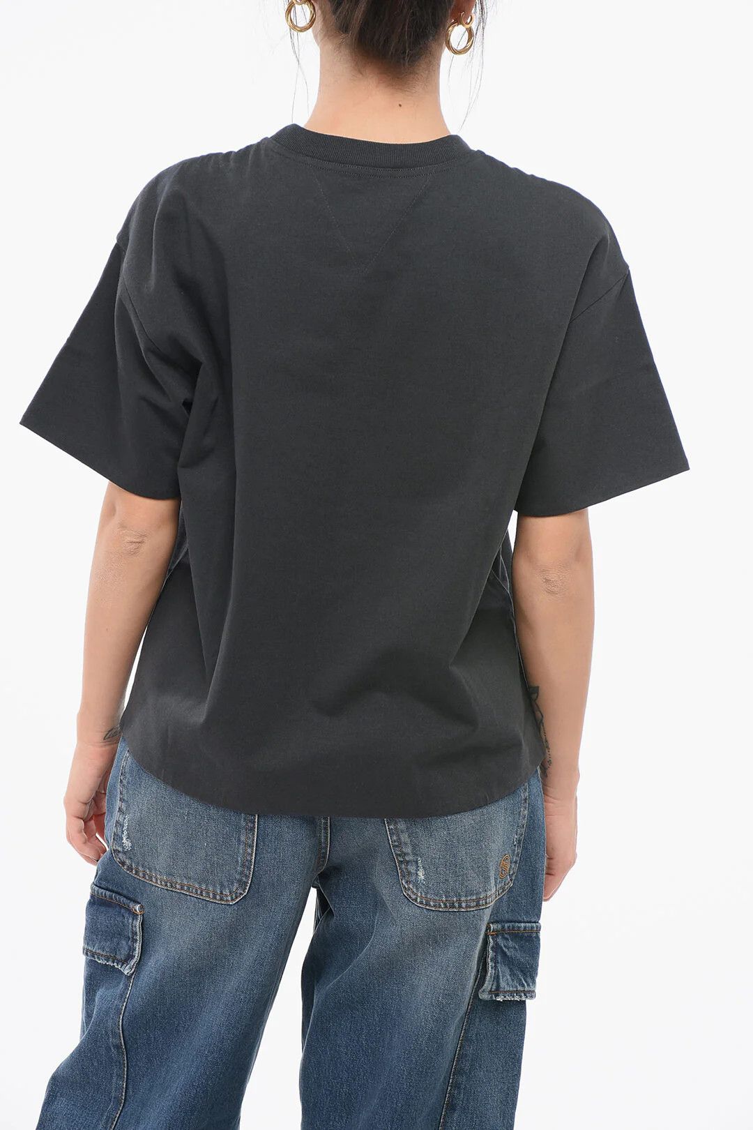 Bottega Veneta og1mm0426 Cotton Crewneck T-Shirt in Grey Size XS / US 0-2 / IT 36-38 - 2 Thumbnail