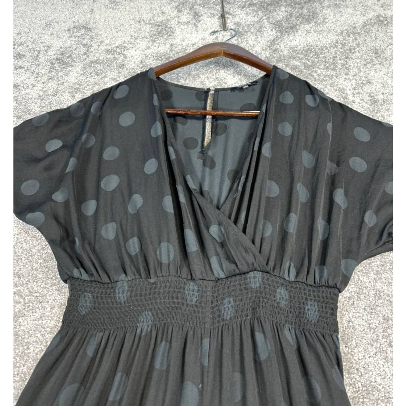 Madewell VINTAGE Madewell Jumpsuit Womens Medium Black Polka Dot Wide-Leg Casual 90s Dress Night Out Size 32" / US 10 / IT 46 - 2 Thumbnail