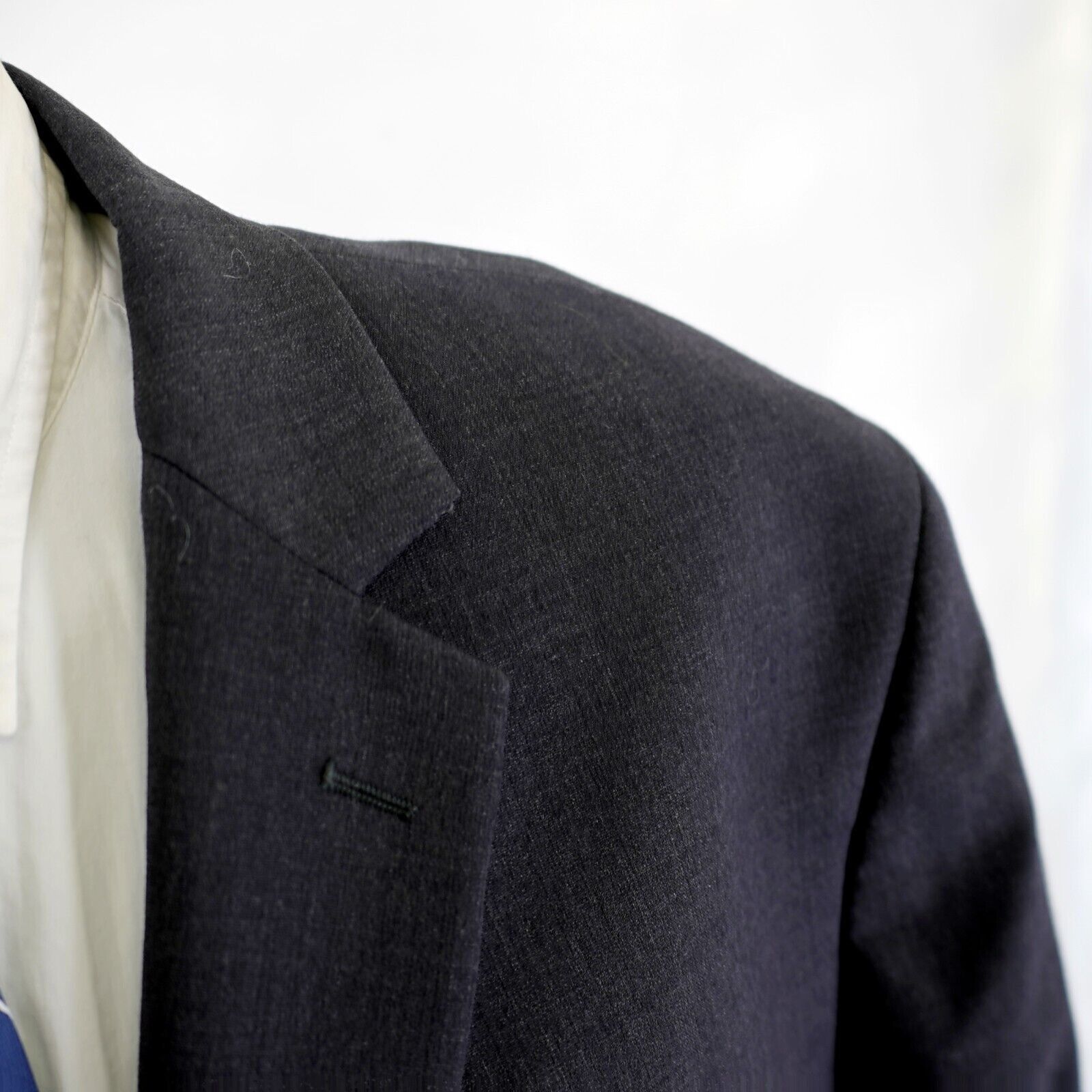 Pronto Uomo Pronto Uomo 52L Gray Wool Suit Jacket 2 Button Constructed / Size 52L - 2 Thumbnail