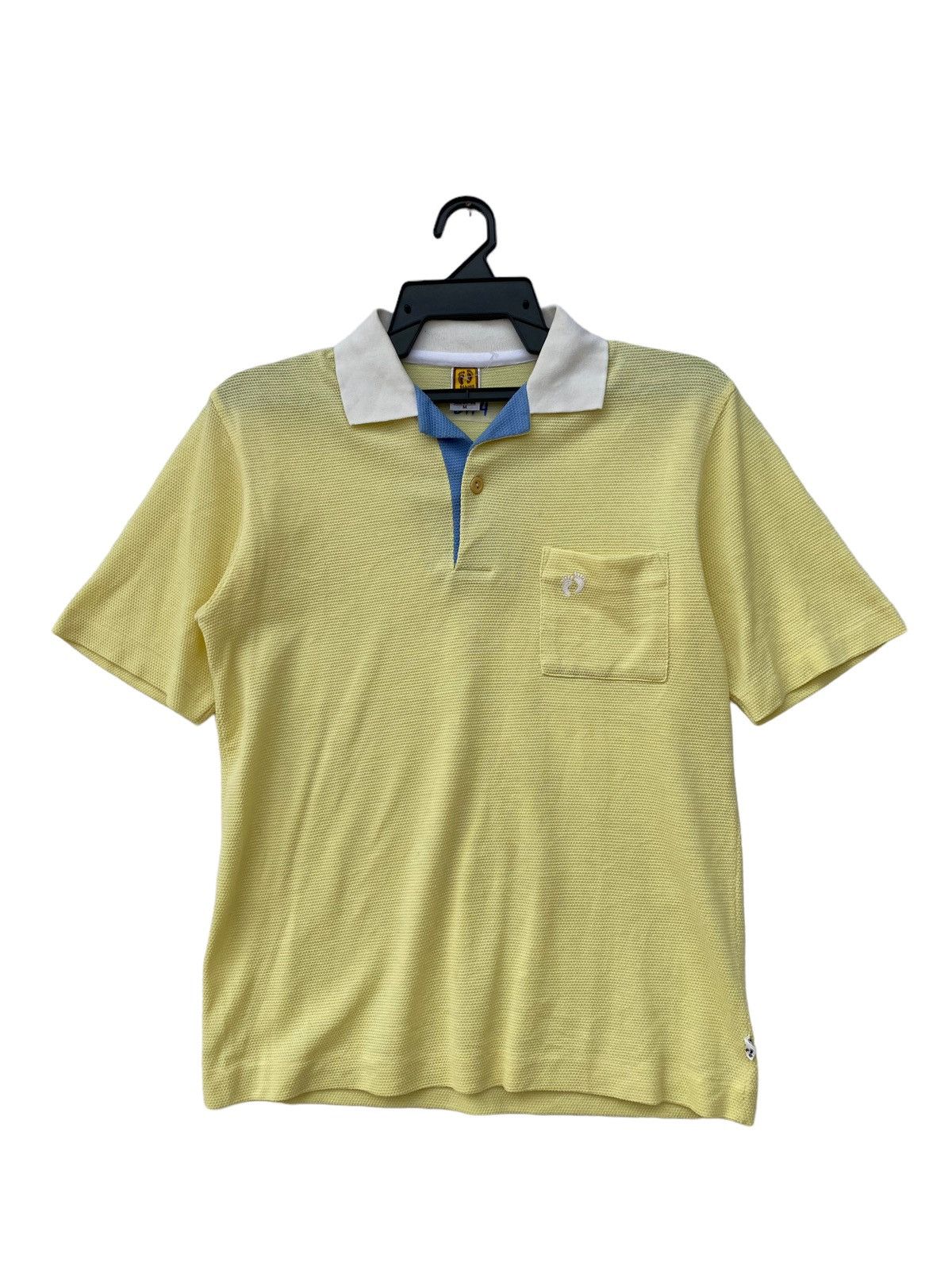 image of Hang Ten Golden Bar Polo Shirt in Yellow, Men's (Size Medium)