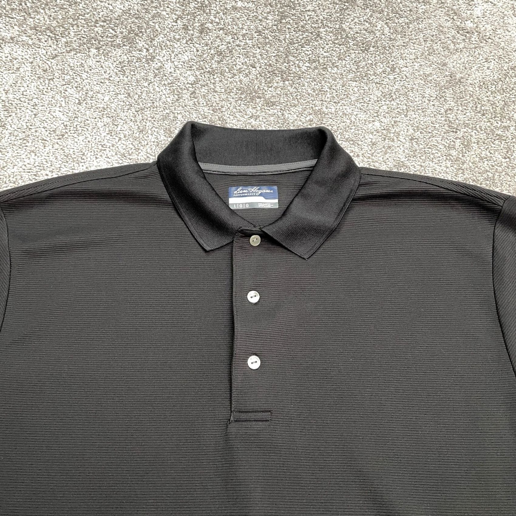 Hogan Ben Hogan Polo Shirt Men L Black Short Sleeve Sports Outdoor Activewear Polo Size US L / EU 52-54 / 3 - 3 Thumbnail