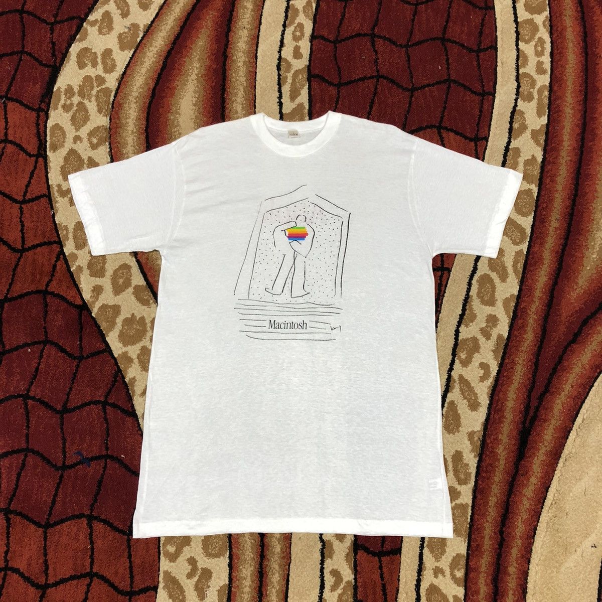 Apple Vintage 80s Apple Macintosh Rare T Shirt Size US L / EU 52-54 / 3 - 2 Thumbnail