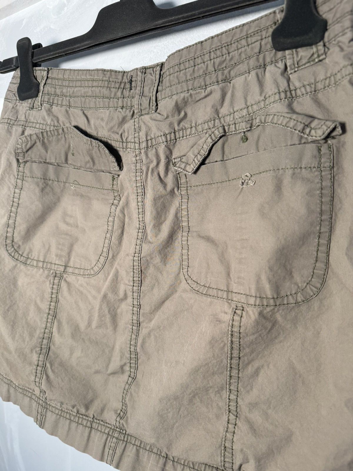 Vintage Reitman's Cargo Mini Skirt Military Green Vintage Size 30" / US 8 / IT 44 - 5 Thumbnail
