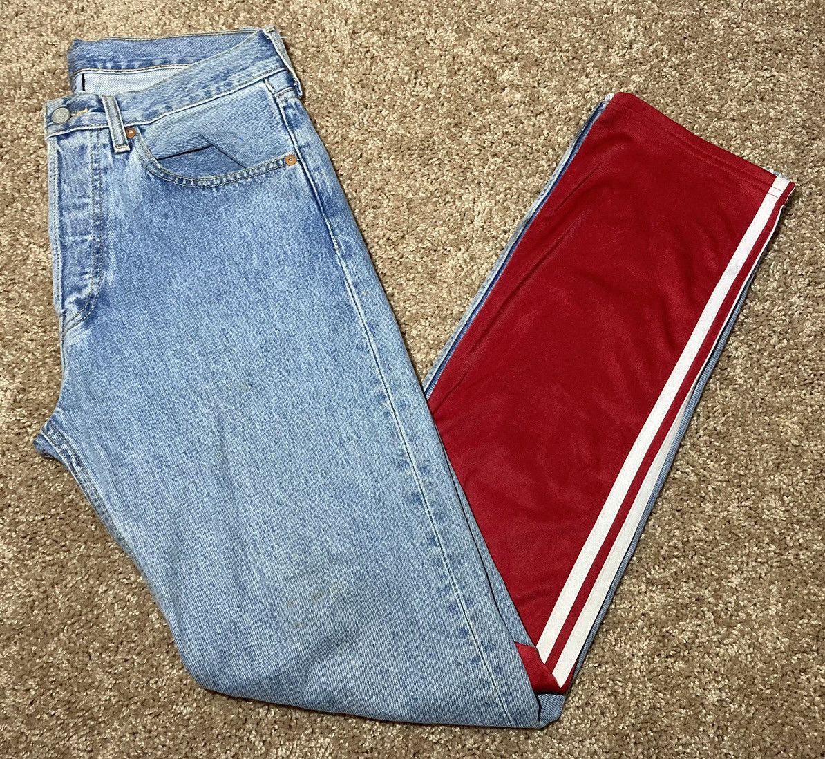 SS19 Vetements Levi's Sport Jeans Track Split Hybrid 2019 DG