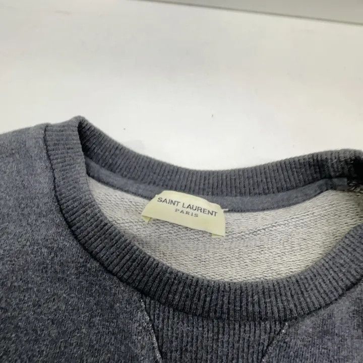 Saint Laurent Paris Saint Laurent Gray Logo Crewneck Sweatshirt-2507 Size US L / EU 52-54 / 3 - 2 Thumbnail