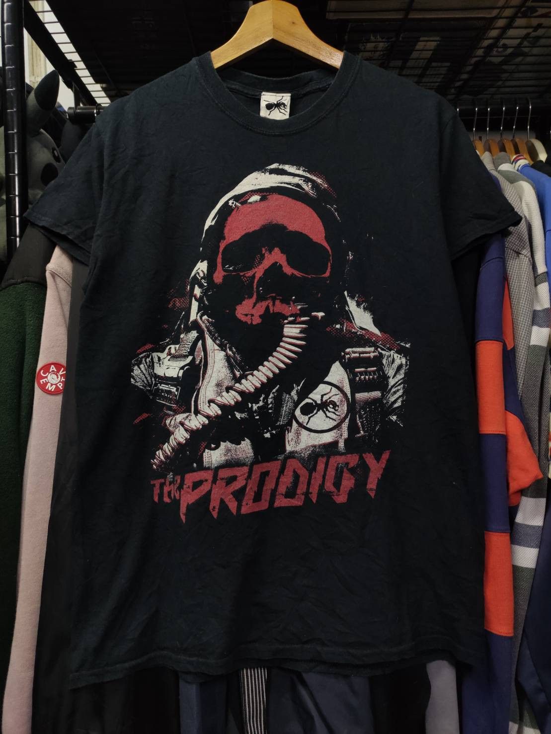 Band Tees Vtg The Prodigy Band " Jetfighter Skull " T-Shirt S Over M Size US M / EU 48-50 / 2 - 2 Thumbnail