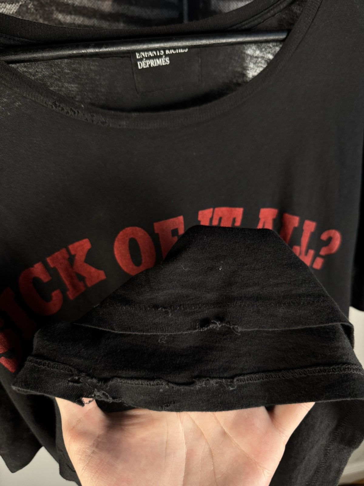 Enfants Riches Deprimes ICONIC GRAIL 💉 2022 "SICK OF IT ALL" HEROIN ANONYMOUS SHIRT Size US XL / EU 56 / 4 - 5 Thumbnail