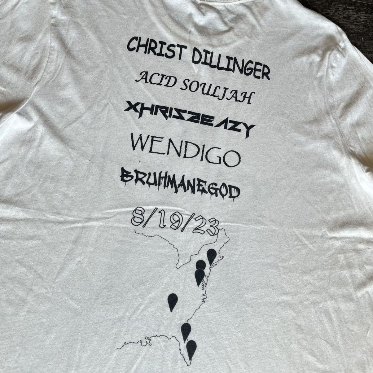 Drain Gang Lost Star Club Christ Dillinger Acid Souljah Tour Tee Shirt Size US XXL / EU 58 / 5 - 5 Thumbnail