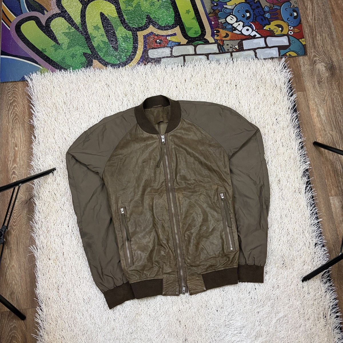 Allsaints ALLSAINTS LAMB LEATHER jacket Nash Bomber Brown men’s size L Size US L / EU 52-54 / 3 - 1 Thumbnail