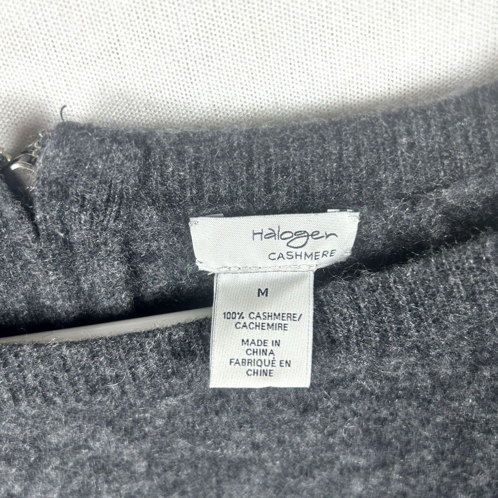 Vintage Halogen Sweater Long Sleeve Crew Neck Size M Gray Cashmere Office Academia Women Size M / US 6-8 / IT 42-44 - 3 Thumbnail