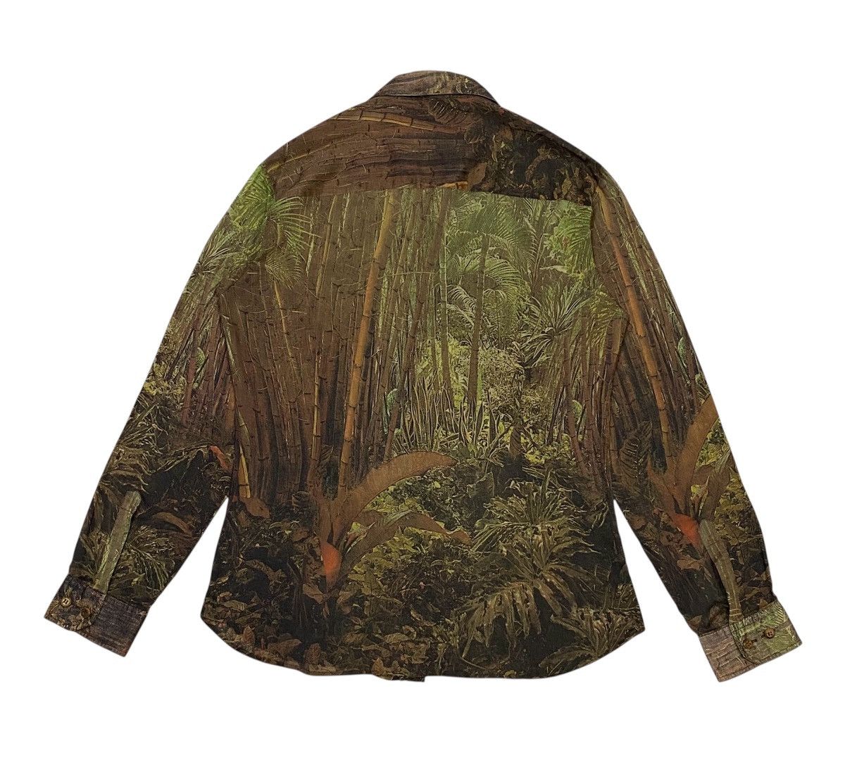 Vintage 90s D&G Safari Print Paper Thin Button Ups Shirt