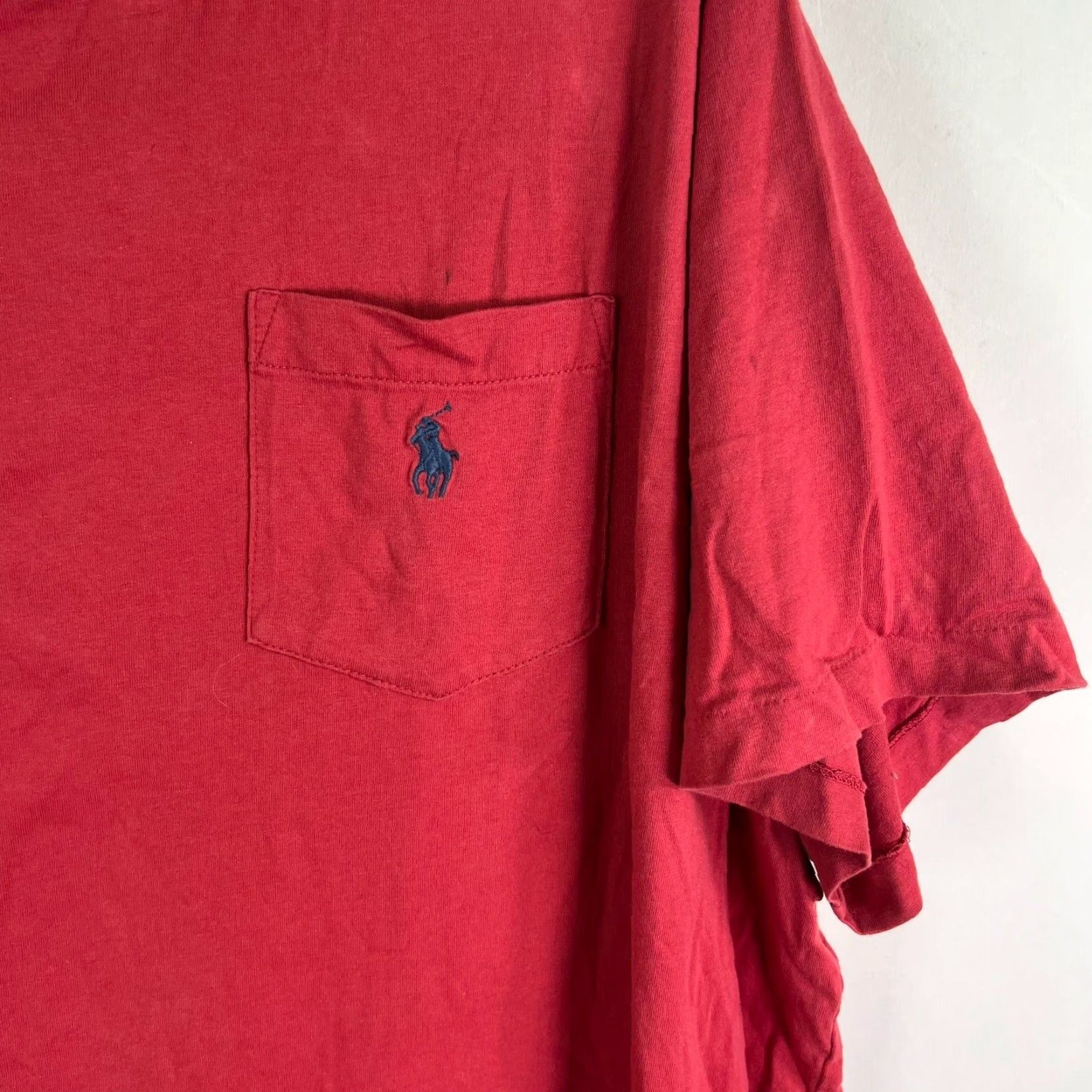 Vintage Polo Shirt 3XL Red Short Sleeve Pocket Logo Embroidered Crew Neck Mens Size US XXL / EU 58 / 5 - 2 Thumbnail