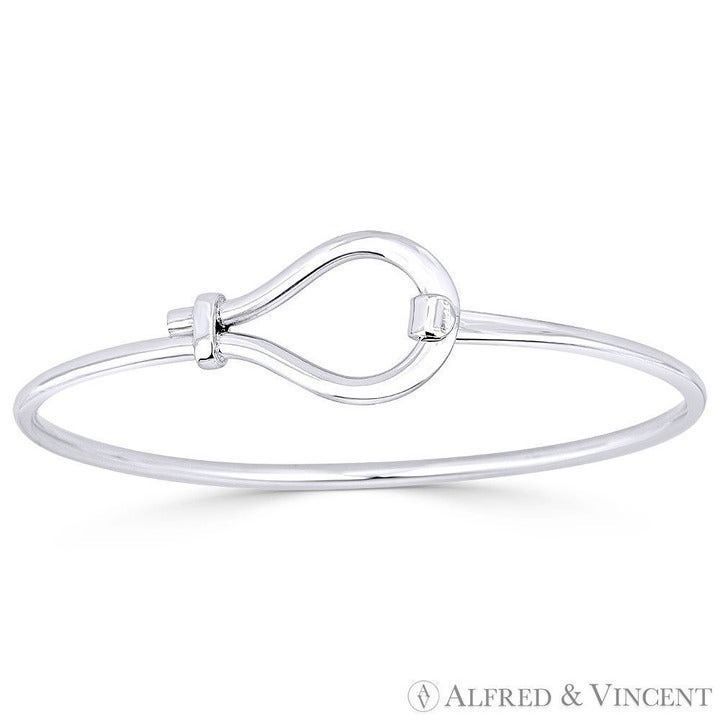 Other Freeform Loop Charm Bangle Bracelet in .925 Sterling Silver Size ONE SIZE - 1 Preview