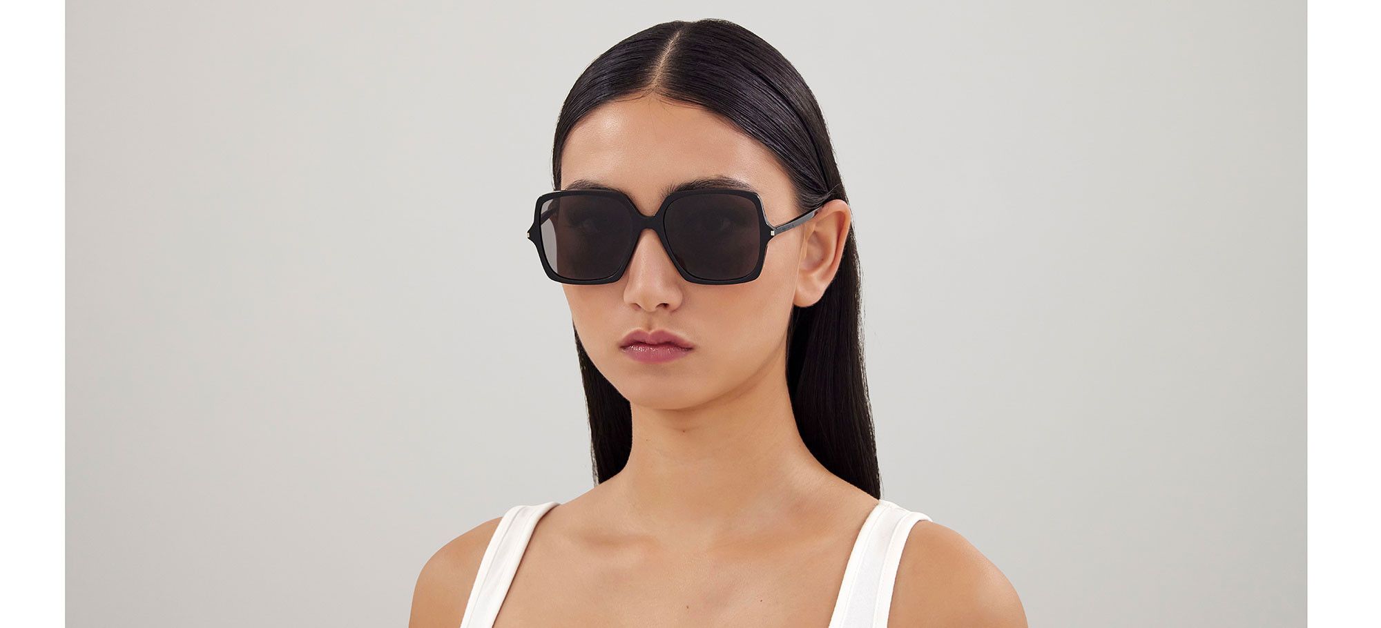 Yves Saint Laurent NEW Saint Laurent SL591 001 Square Oversized Sunglasses Size ONE SIZE - 11 Thumbnail