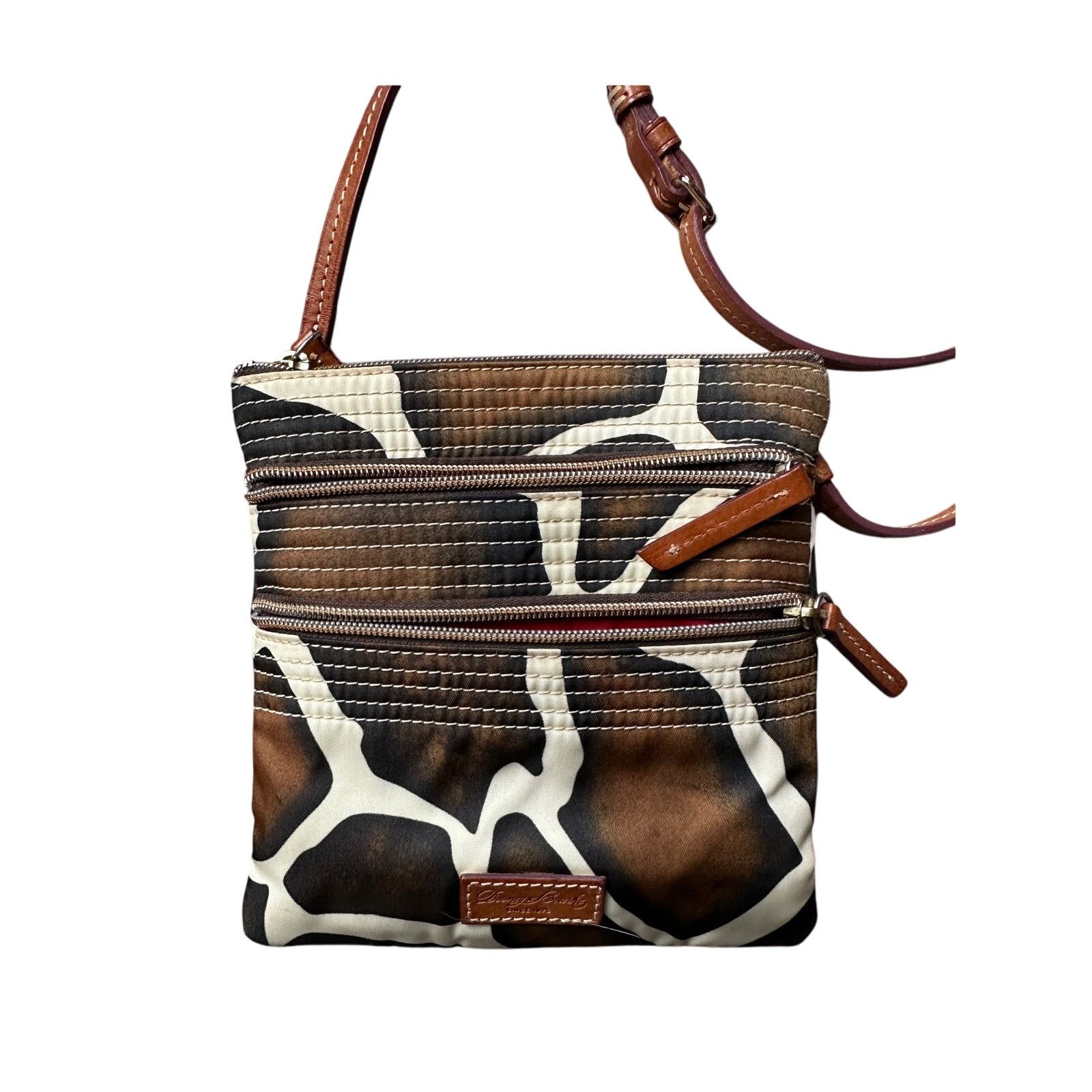 Dooney & Bourke Dooney & Bourke Giraffe Print Triple Zip Nylon Crossbody Bag Size ONE SIZE - 2 Thumbnail