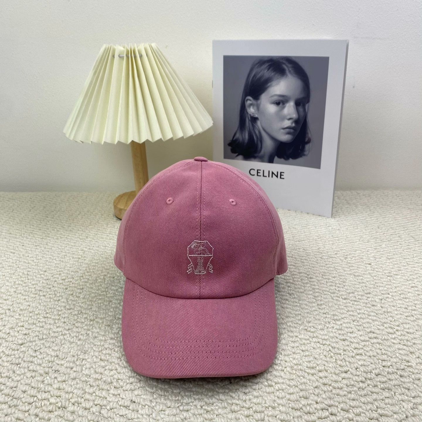 Brunello Cucinelli Brunello Cucinelli Embroidered Pink Hat one size Men Size ONE SIZE - 1 Thumbnail