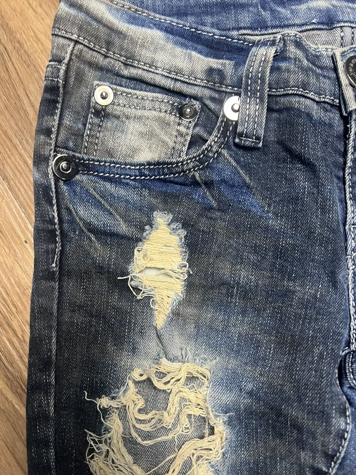 Japanese Brand d.i.a. Ripped Distressed Skinny Jeans Korean Streetwear (42) Size 26" / US 2 / IT 38 - 7 Thumbnail
