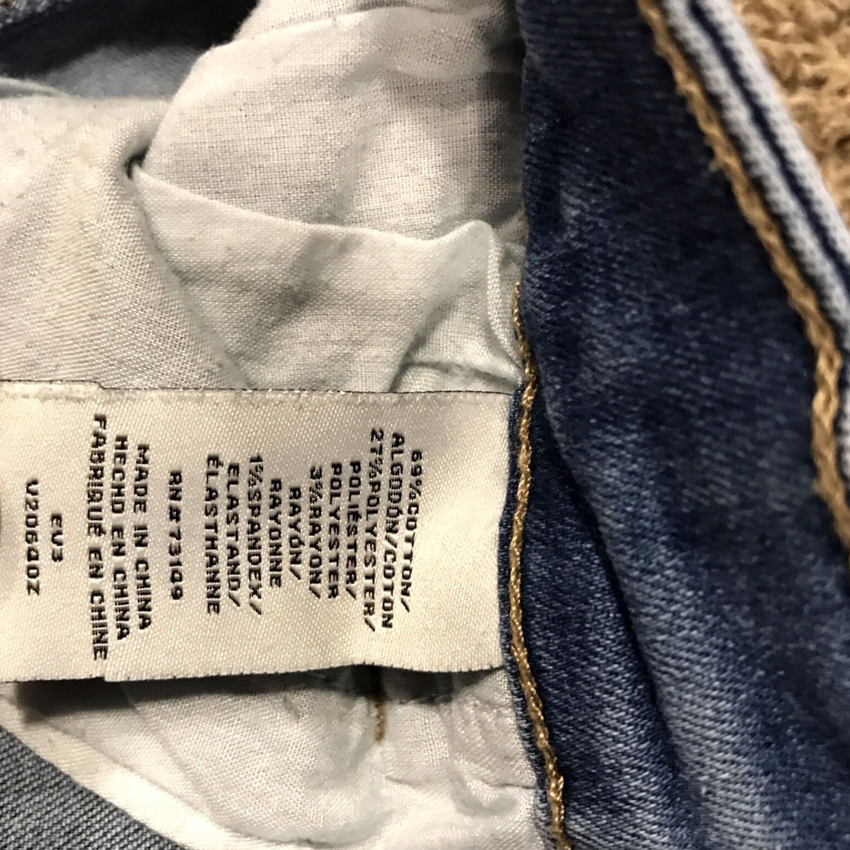 Vintage BBJ Woman’s Juniors Size 12 Leggings Denim Jegging Solid Blue Cotton Blend Pockets 27 in Inseam B25 Women’s Jeans Style Designer Casual Size 34" / US 12 / IT 48 - 3 Thumbnail