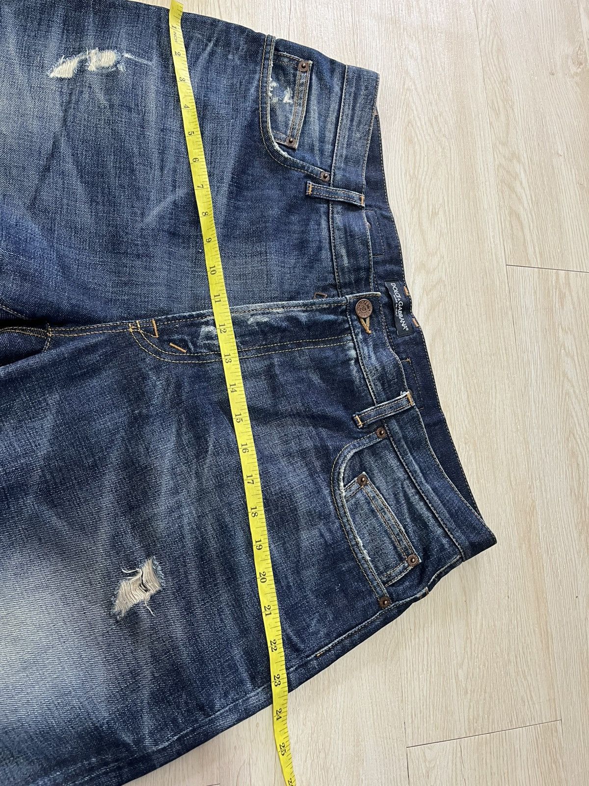 Dolce & Gabbana D&G (Dolce & Gabbana) Dark Blue Straight Leg Jeans Size US 38 / EU 54 - 6 Thumbnail