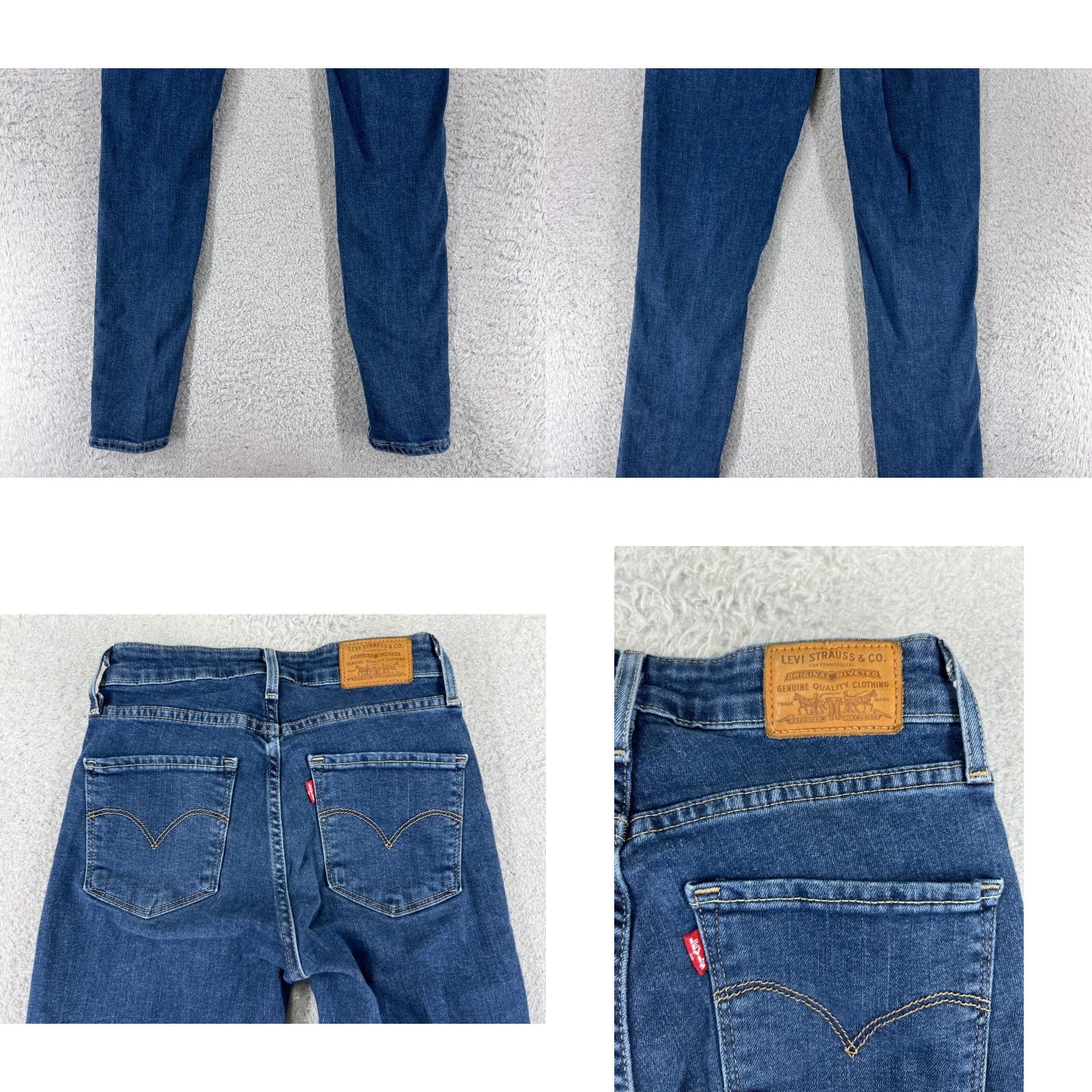 Levi's VINTAGE Levis Jeans Women 24 Blue Denim Skinny Mid Rise 29in 5-Pocket Distressed Stretch Levi's 700 Series Size 42" / US 20 - 10 Thumbnail