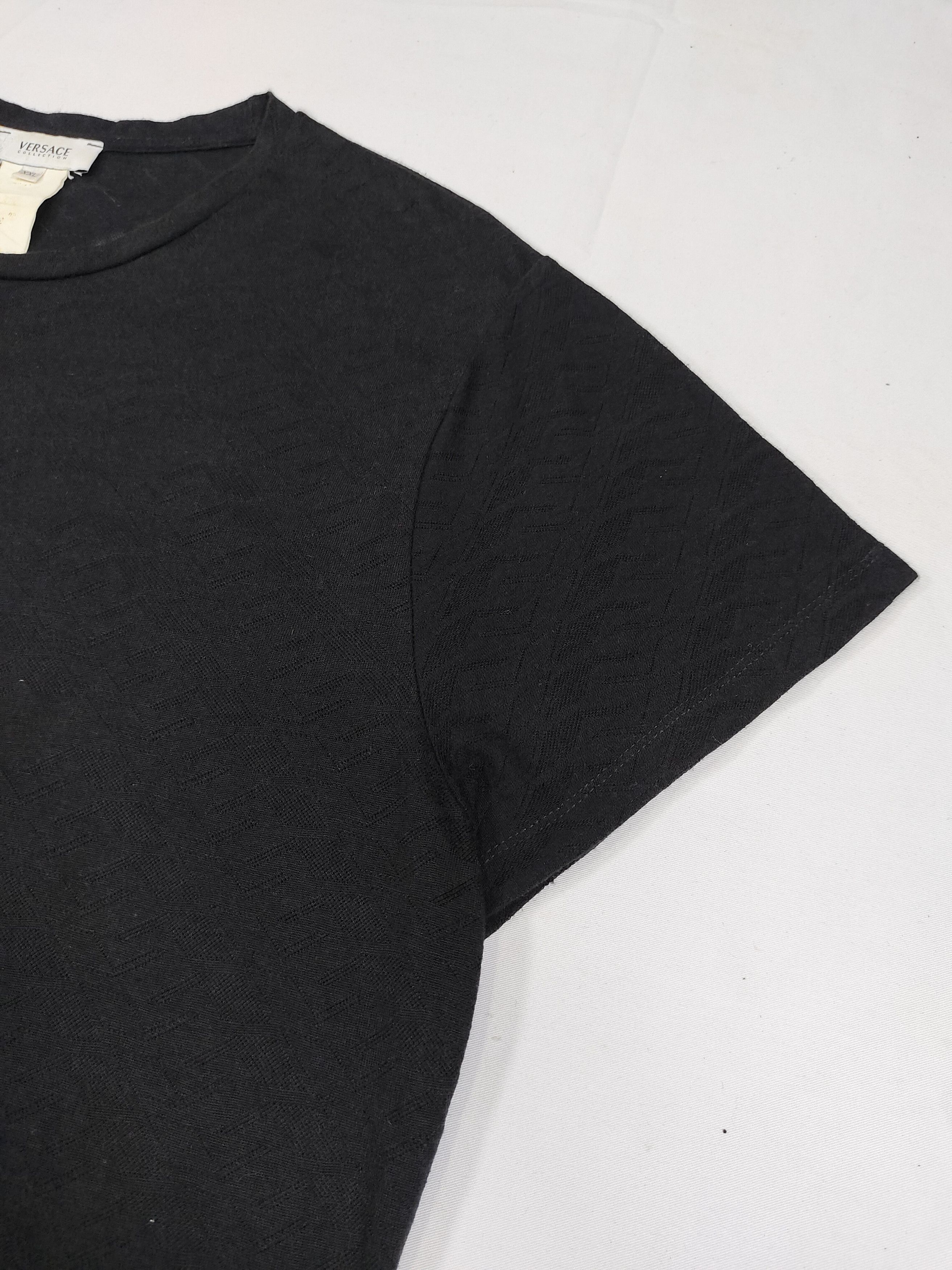 Versace Versace Collection - Minimal Tonal Monogram Jacquard Tee Size US XL / EU 56 / 4 - 3 Thumbnail