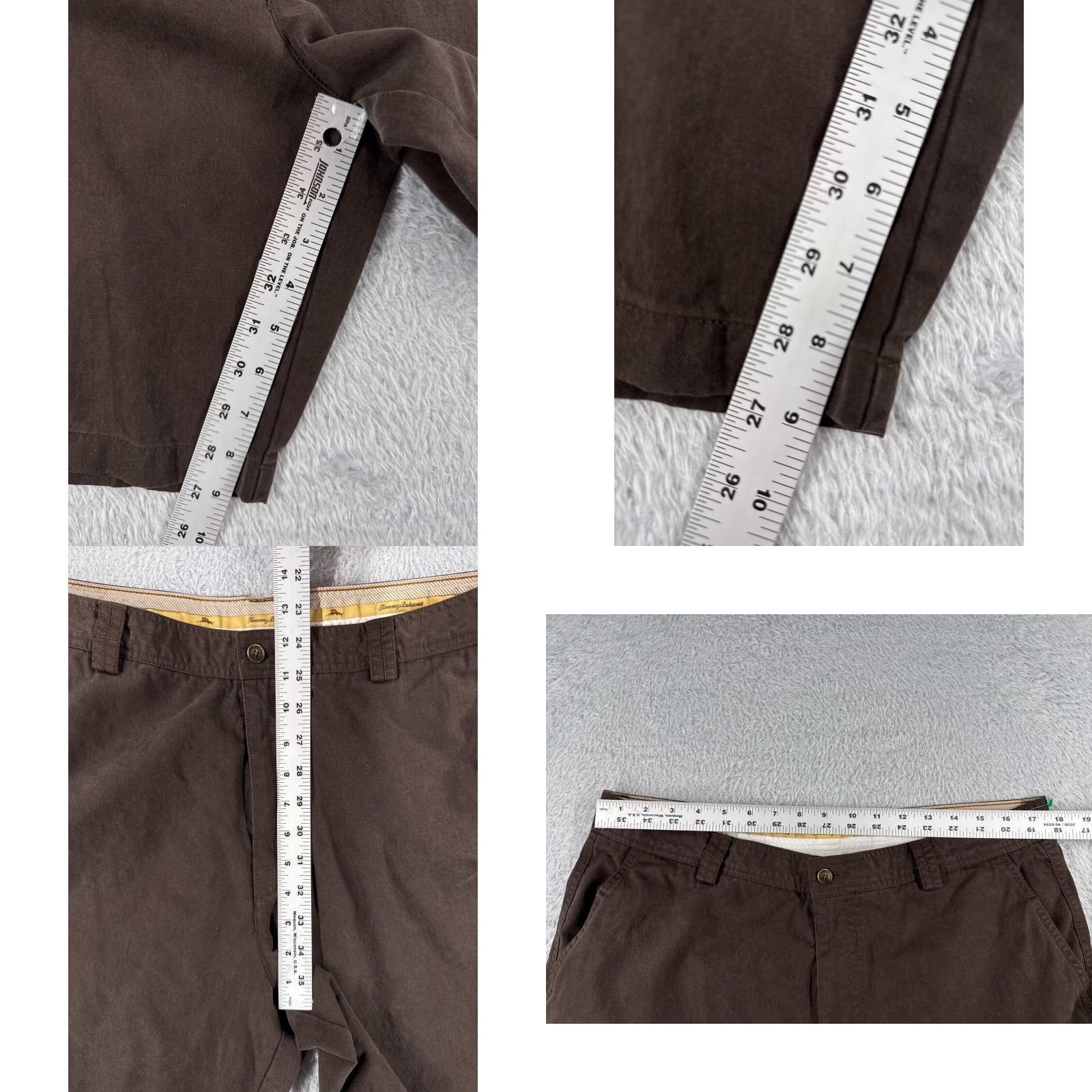 Tommy Bahama Tommy Bahama Shorts Men 36 Brown Cotton Blend Chino Beach Resort Vacation Aloha Designer Logo Pockets Quick Dry Mens Size US 36 / EU 52 - 8 Thumbnail