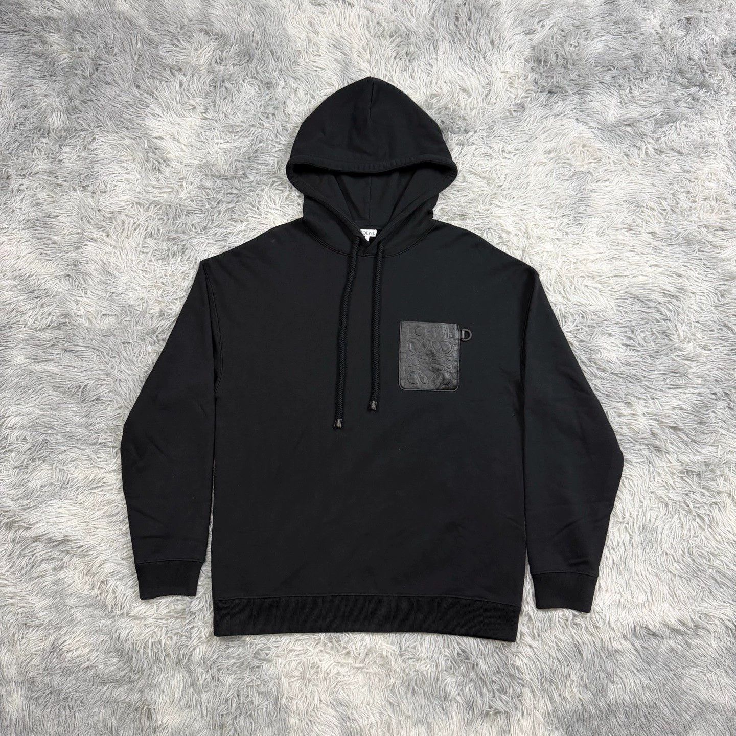 Loewe black logo hoodie from loewe Size US M / EU 48-50 / 2 - 1 Thumbnail