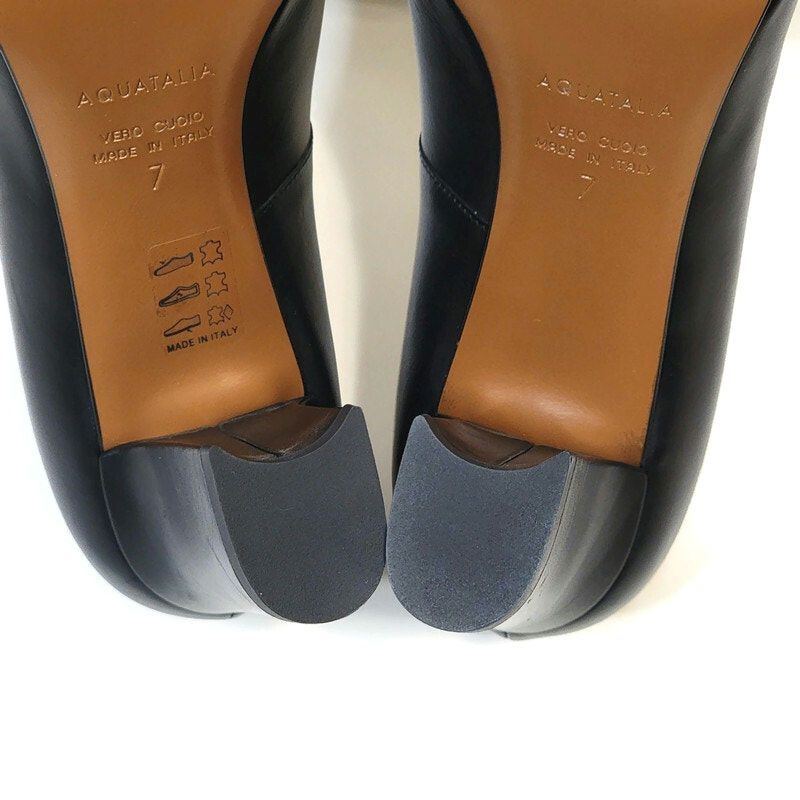 Aquatalia Aquatalia Peony Black Leather Pumps Size 7 Made in Italy Size US 7 / IT 37 - 12 Thumbnail