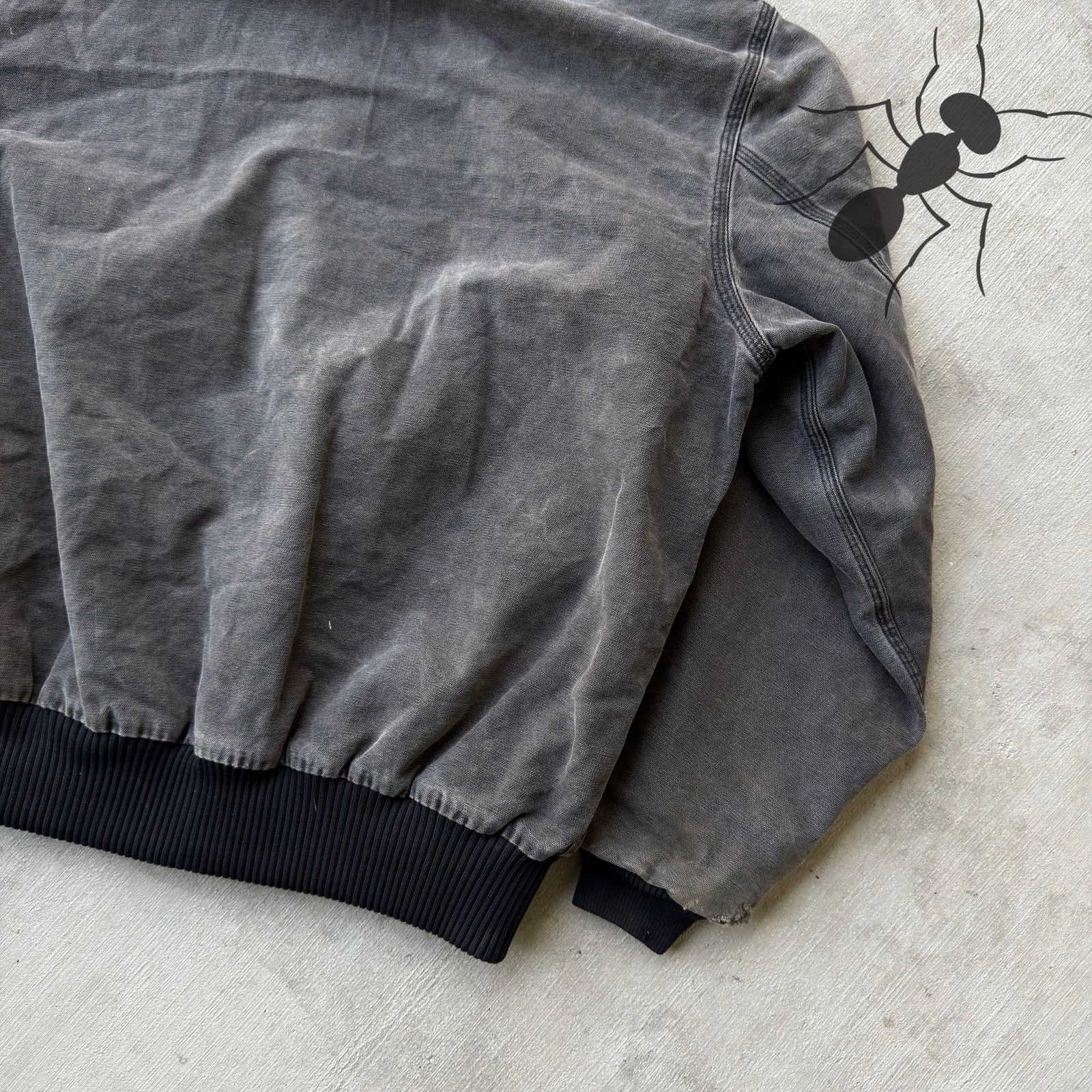 Carhartt × Vintage Vintage Y2K Carhartt faded black hooded work wear jacket Size US XL / EU 56 / 4 - 8 Thumbnail
