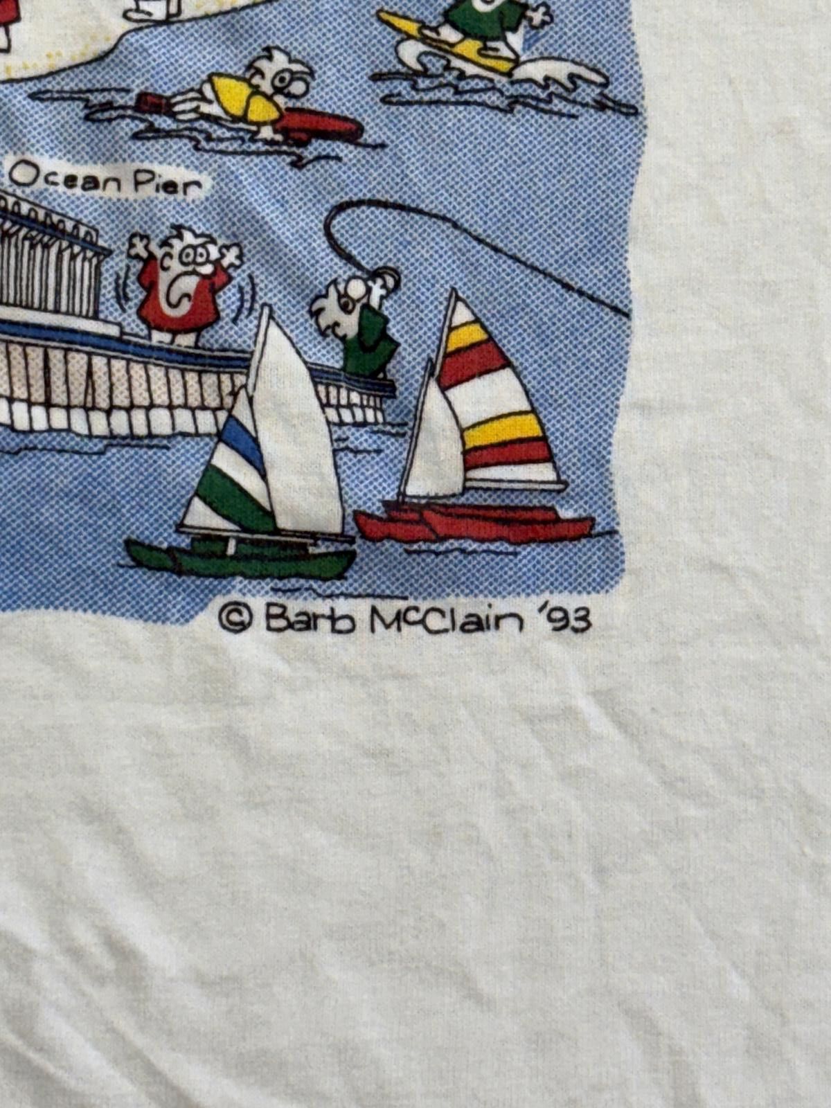 Fruit Of The Loom Vintage Daytona Beach Florida Tshirt 1993 Art Map Tourism XL Size US XL / EU 56 / 4 - 4 Thumbnail