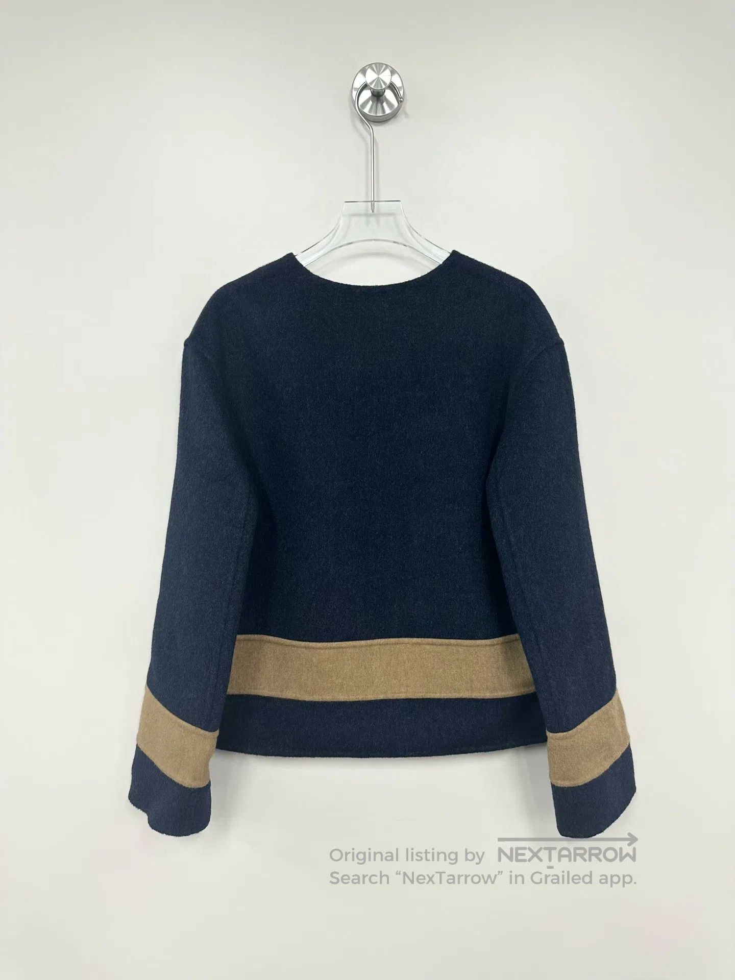 Hermes Hermes Navy Blue Wool Coat Jacket| Size XXS / US 00 / IT 34 - 2 Thumbnail