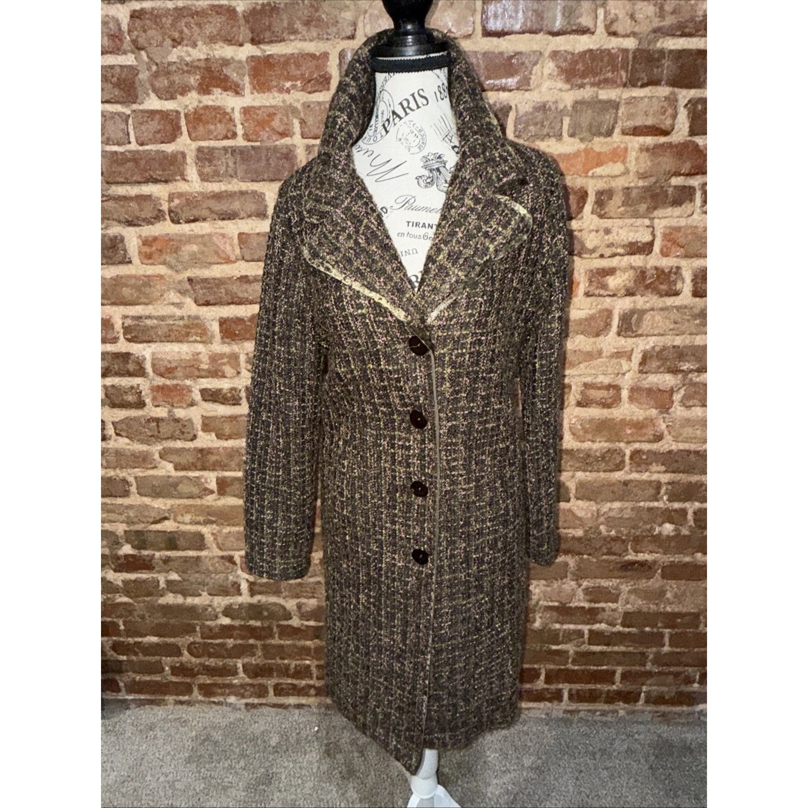 Woolrich Woolen Mills Woolsworth Vintage Women’s Boucle Plaid Button Up Coat Sz M Size M / US 6-8 / IT 42-44 - 2 Thumbnail