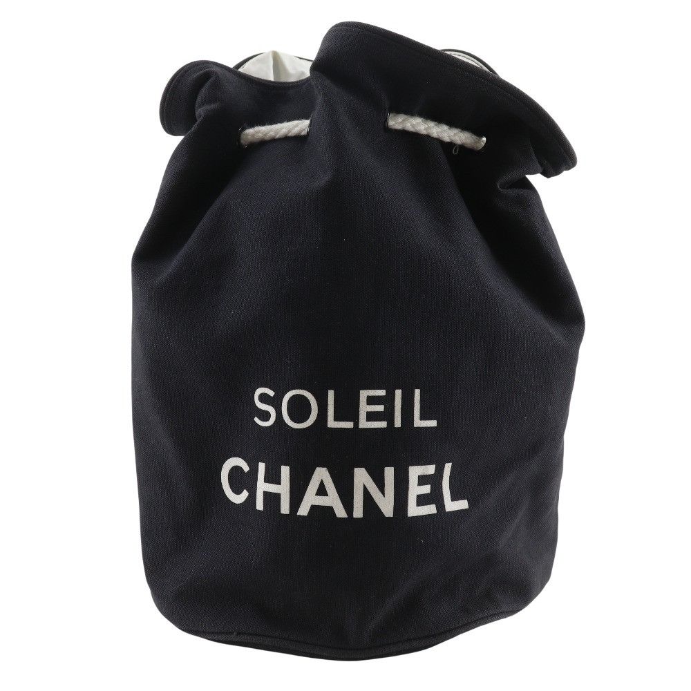 Chanel Chanel Mini Pool Bag Cotton Shoulder Bag Textile Shoulder Bag DUTY FREE for USA