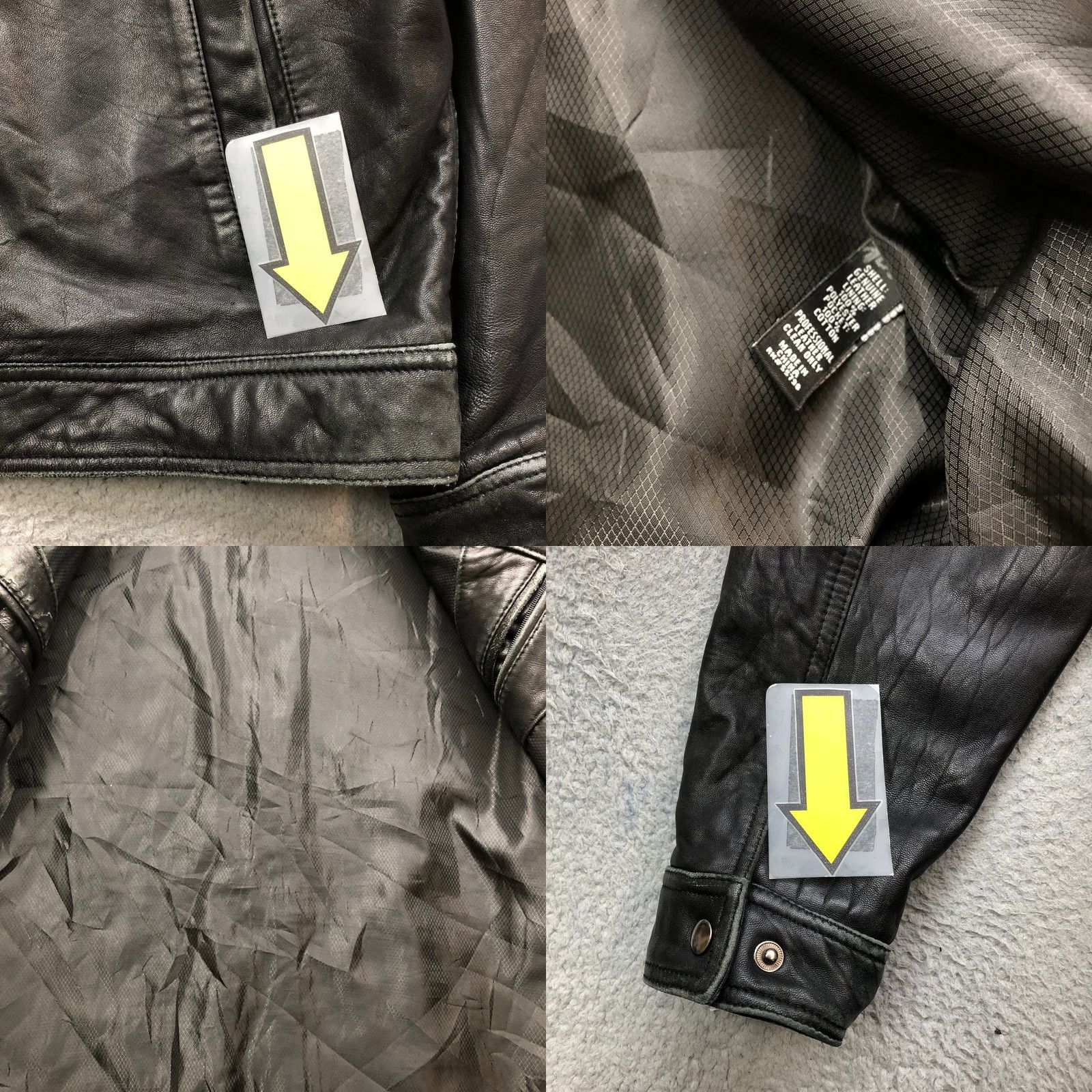 Alfani Alfani Leather Lined Motorcycle Jacket Mens M Black Short Sleeve Zip Pockets Size US M / EU 48-50 / 2 - 8 Thumbnail