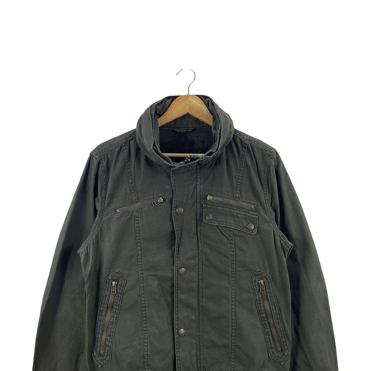 Von Dutch VON DUTCH Olive Hooded Field Bomber Jacket Multi Pocket Size US L / EU 52-54 / 3 - 2 Thumbnail