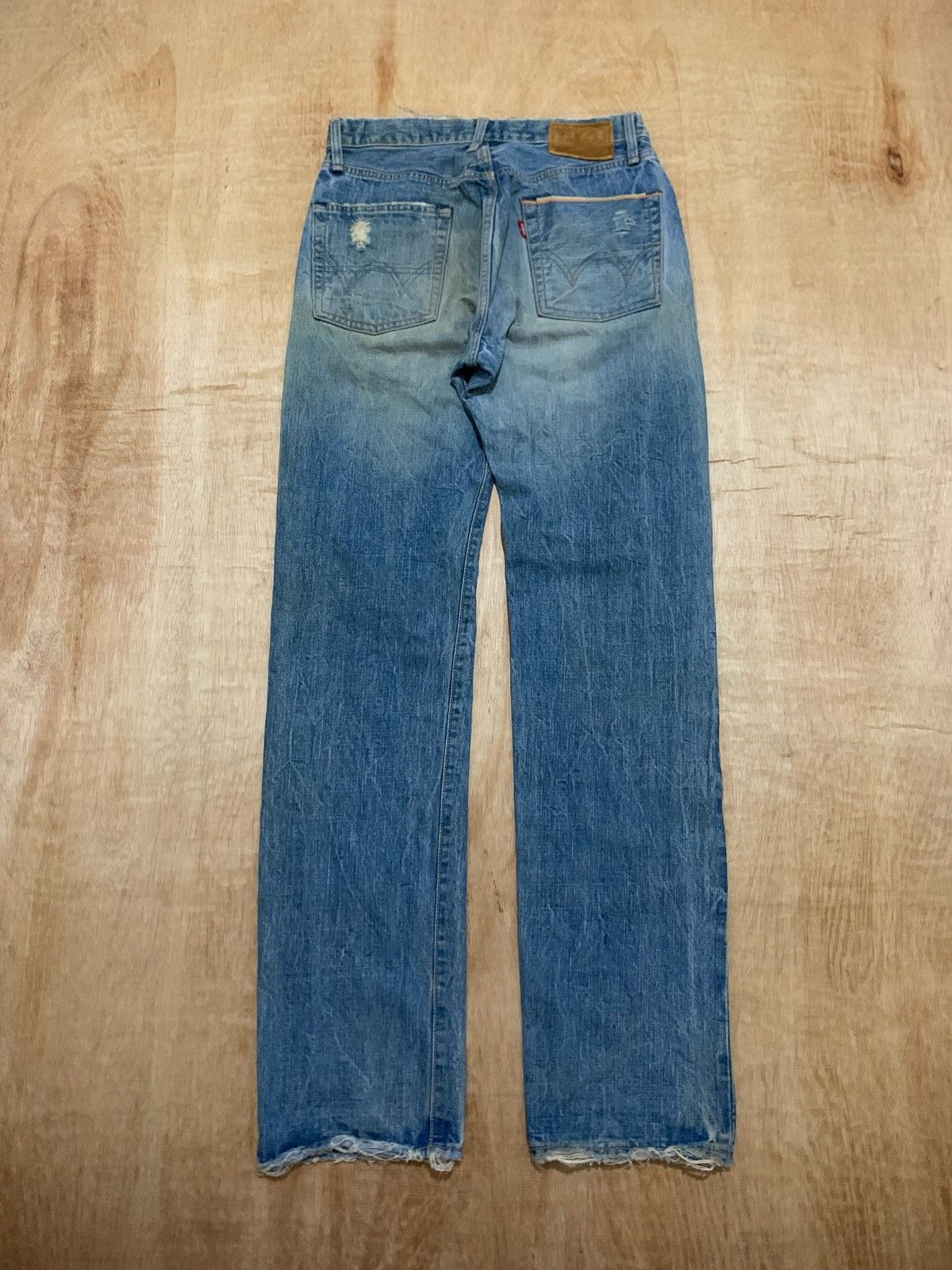 Japanese Brand Vintage Distressed Denim Edwin Selvedge Jeans Size US 30 / EU 46 - 4 Thumbnail