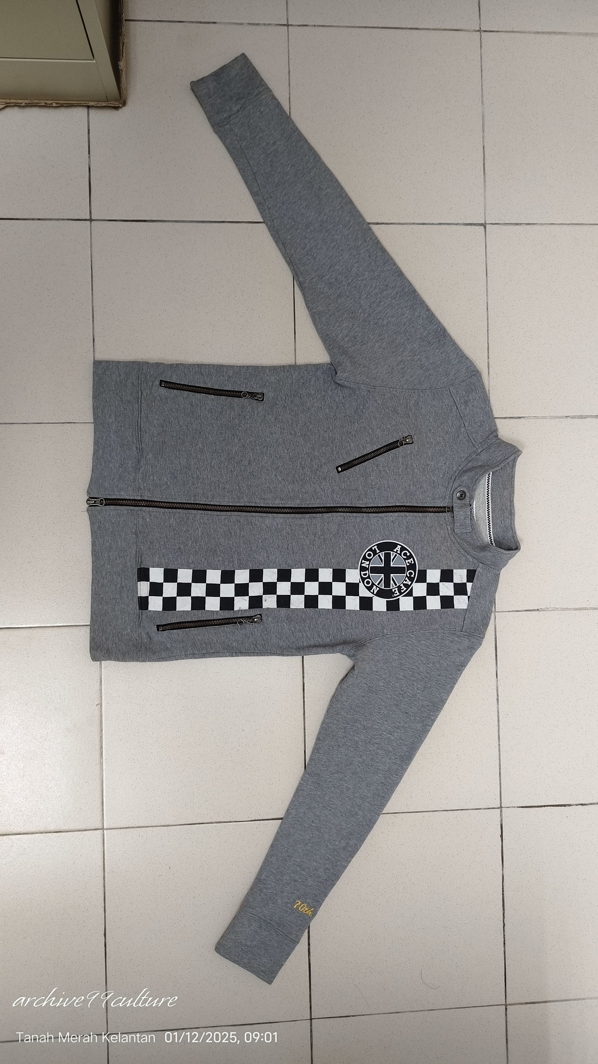 Japanese Brand Rattle trap x Ace Cafe London racing sweat zipper jacket Size US XS / EU 42 / 0 - 12 Thumbnail