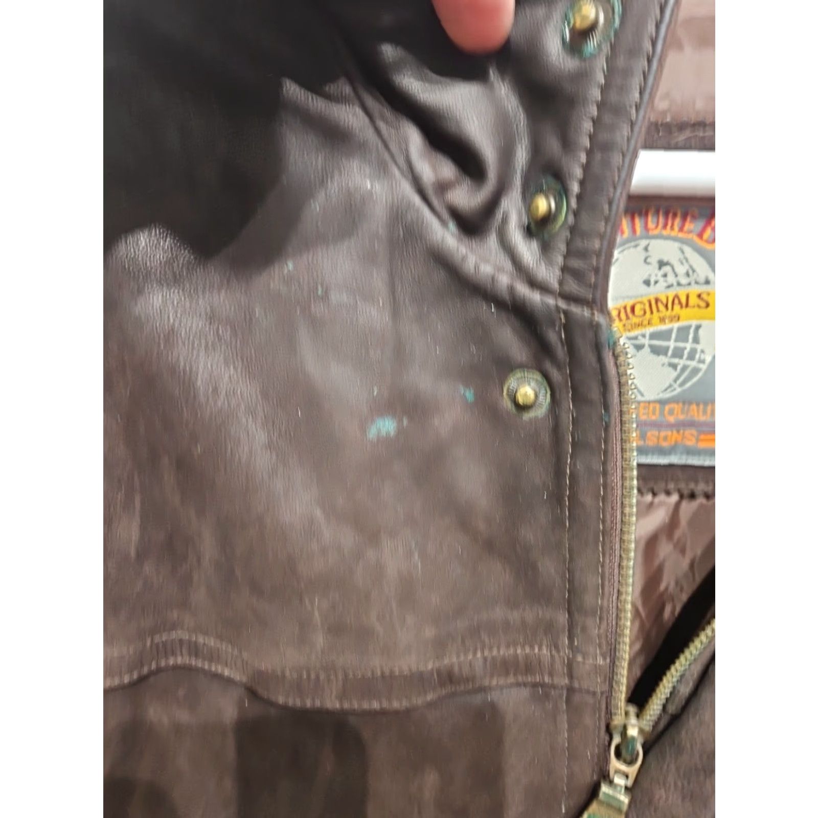 Vintage VINTAGE Adventure Bound Brown Suede Leather Jacket Coat Mens XL Western 90s Flight/Bomber Leather Bomber Jacket Mens XL Brown Zipper Size US XL / EU 56 / 4 - 5 Thumbnail