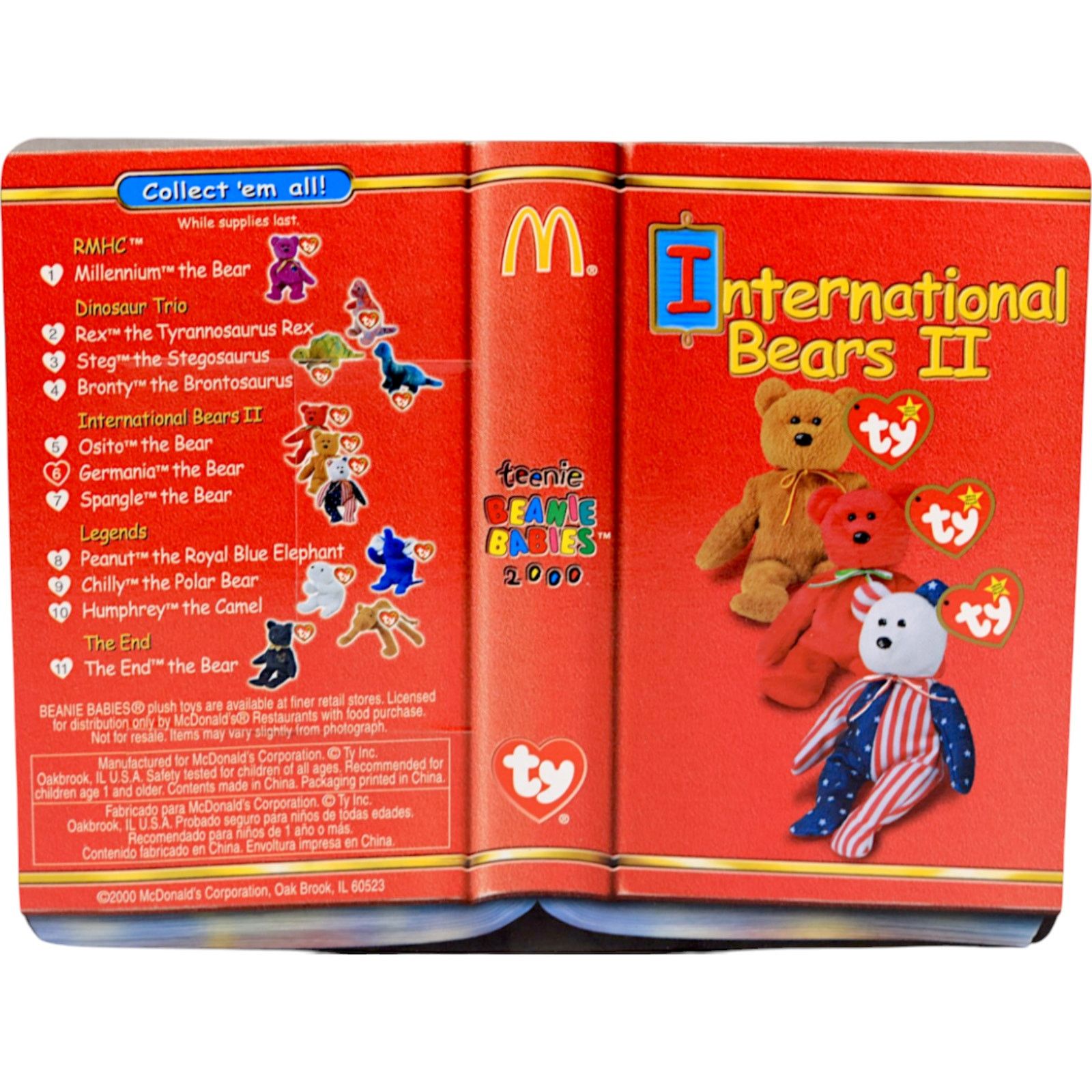 Vintage Teenie Beanie Babies 2000 International Bears II [Set of 3] Size ONE SIZE - 8 Thumbnail