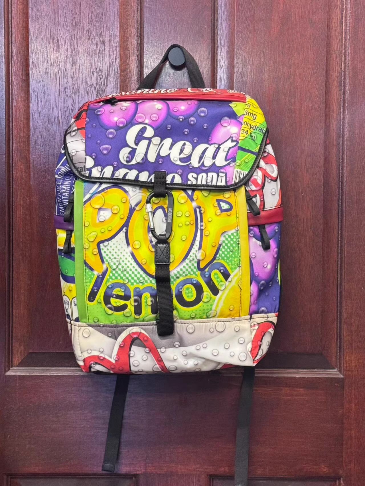 Moschino MOSCHINO 15SS soda‑brand‑print backpack Ｑ25 Size ONE SIZE - 1 Thumbnail