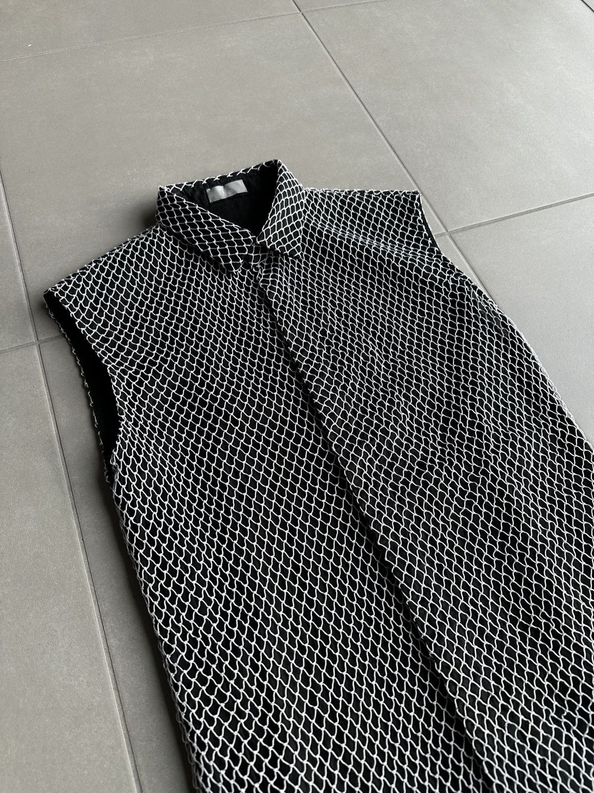 Dior × Hedi Slimane Dior Homme SS04 "Strip" mesh net button up Size US M / EU 48-50 / 2 - 8 Thumbnail