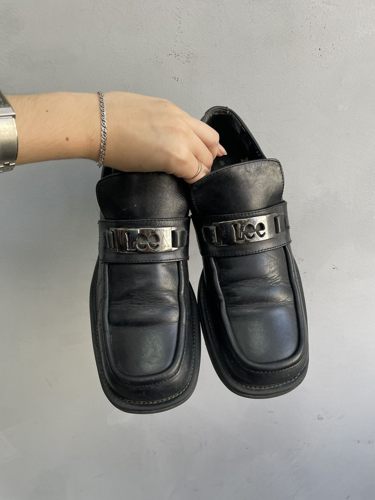 Lee Leather low platform brogue loafers boots new rock style Size US 10 / EU 43 - 3 Thumbnail