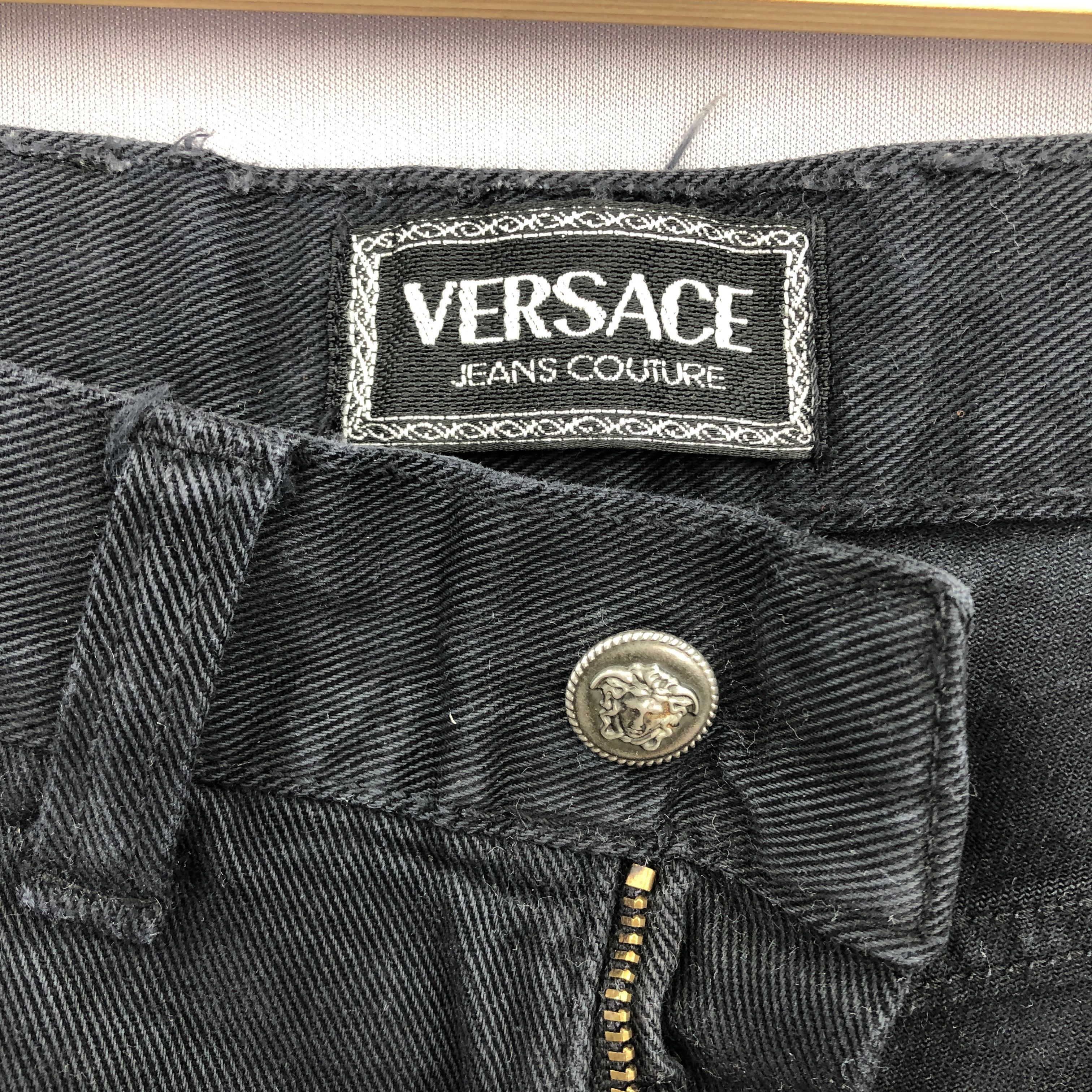 Versace Vintage 90s Versace Jeans Versace Super Black Denim BS45493 Size 28" / US 6 / IT 42 - 7 Thumbnail