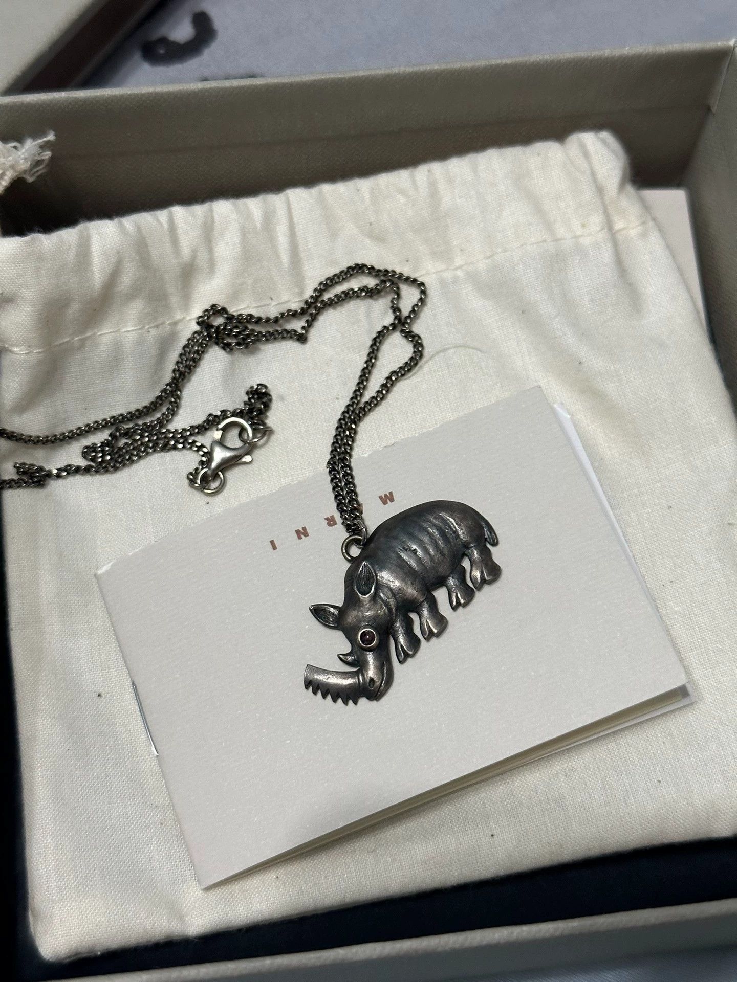 Marni Marni Rhino Unisex New Authentic Necklace Size ONE SIZE - 4 Thumbnail