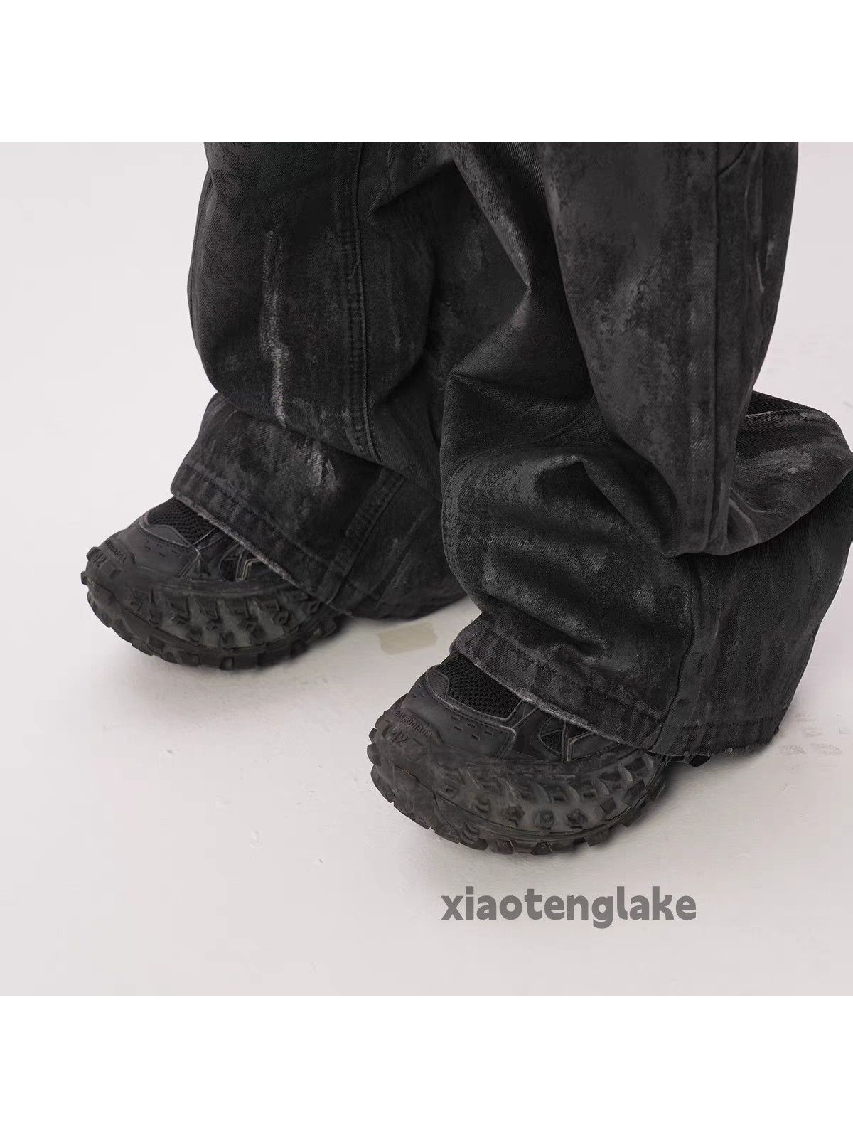 Japanese Brand xtl vintage punk grunge bootcut stain paint hiphop jeans Size US 36 / EU 52 - 3 Thumbnail